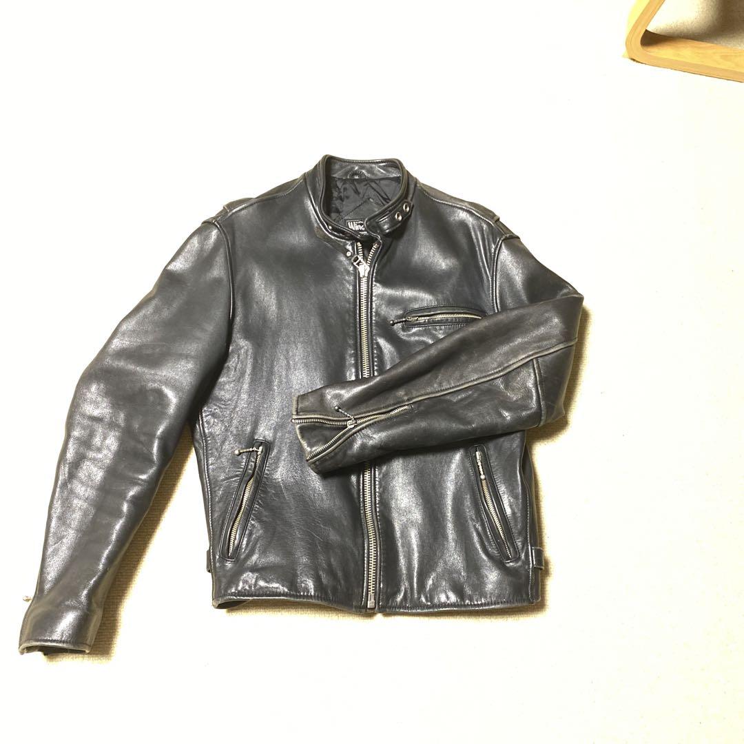 Wind Armor 本革 シングルライダースジャケット LL