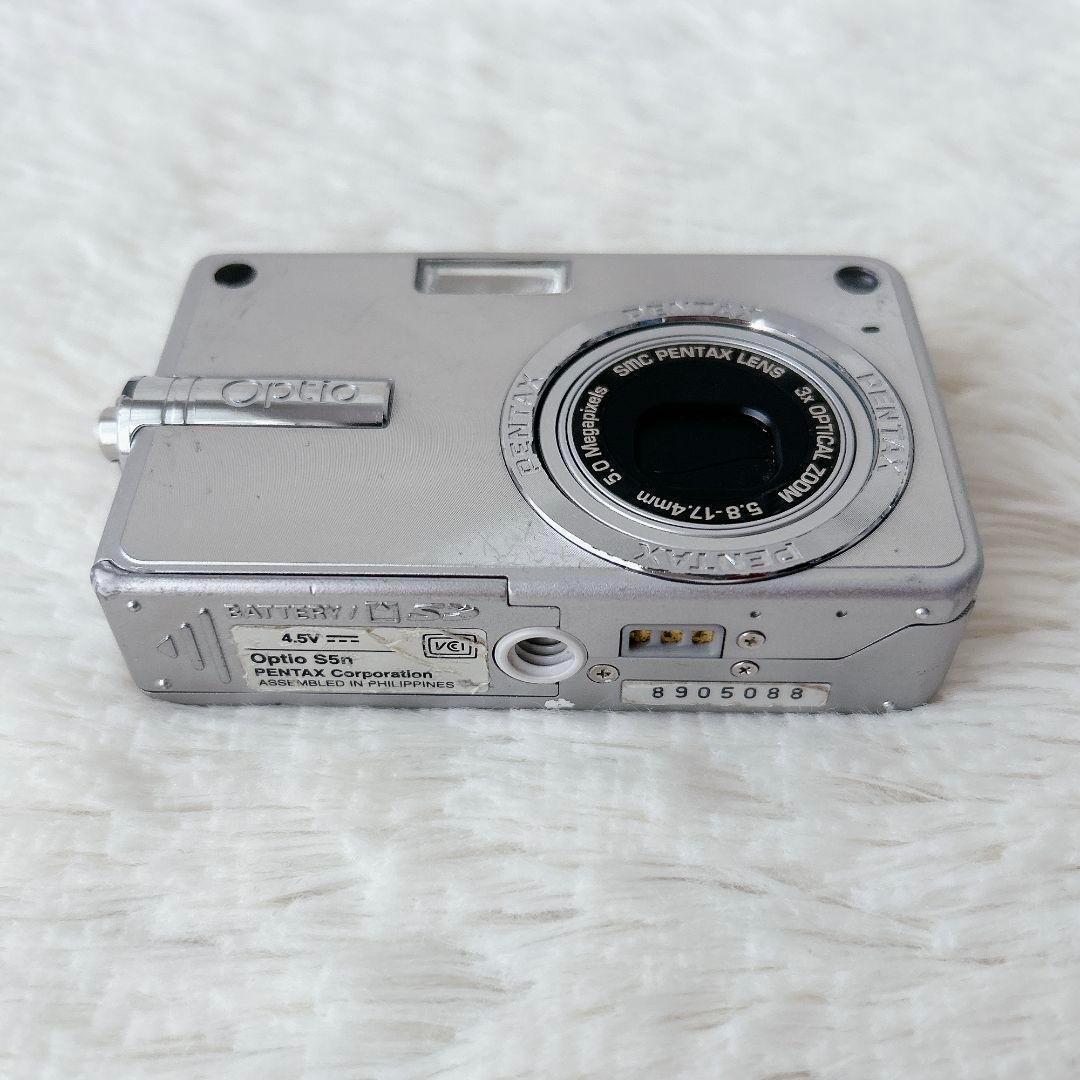 PENTAX optio S5n シルバー　動作確認済　中古良品 ✨️動作確認済✨️ PENTAX Optio S5n シルバー オールド