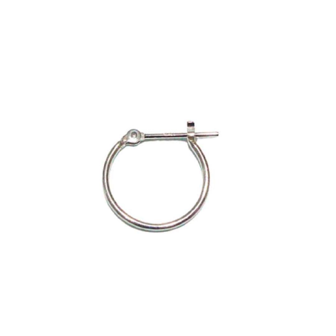 プラチナ Pt900 フープピアス 小さめ 国産 幅1mm 外径13mm 片耳