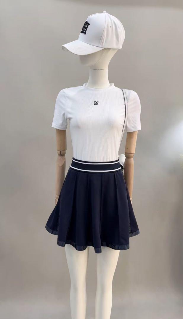 G/FOREジーフォア ゴルフウェア レディースTシャツ ホワイト半袖 夏服
