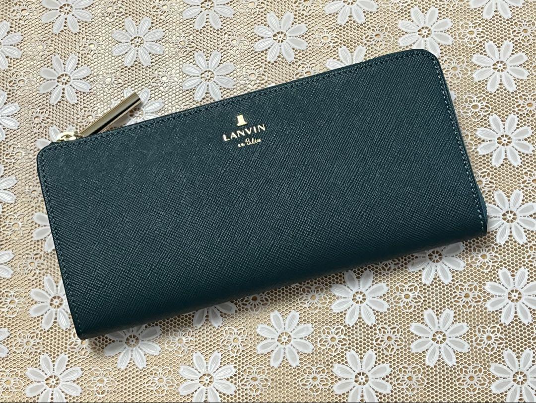 LANVIN en Blueディープグリーン 長財布 - メルカリ