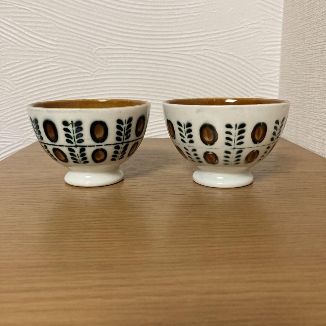 2個セットベルギービンテージボッホBoch noix カフェオレボウル