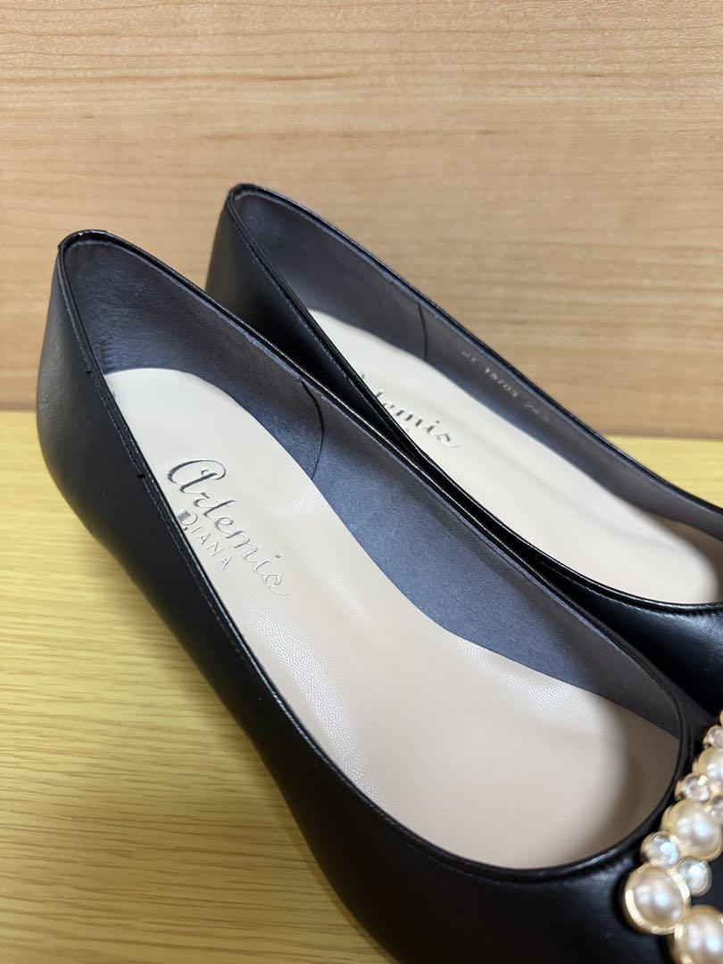 DIANA ダイアナ パールビジューバックルパンプス アルテミス 24.5