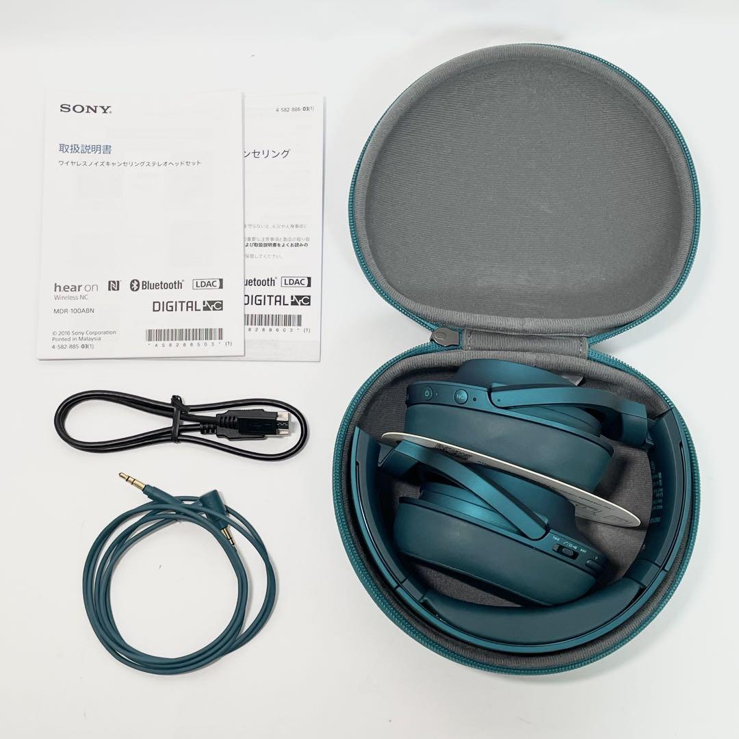 【極美品】SONY ヘッドホン h.ear on MDR-100ABN