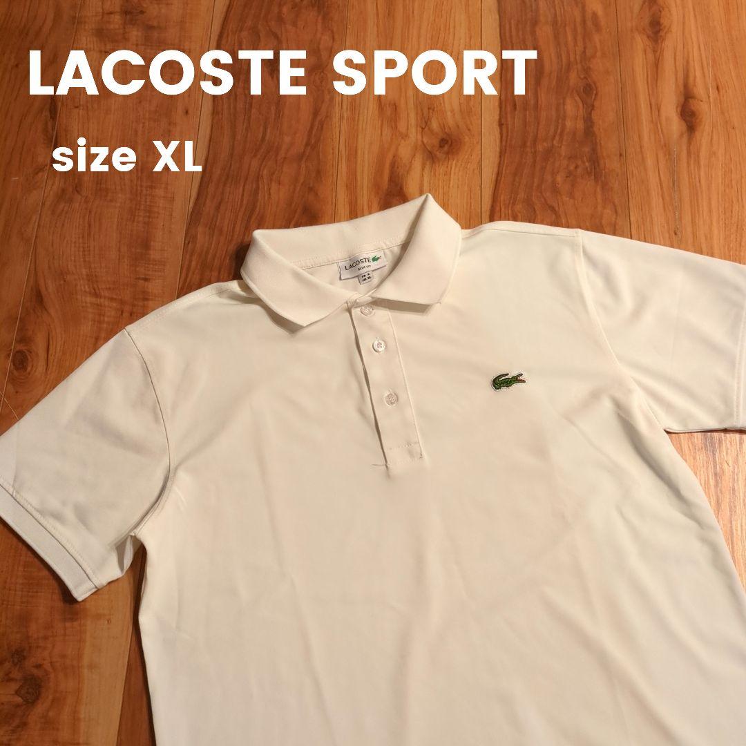 LACOSTE SPORT ホワイト ポロシャツ XL - メルカリ
