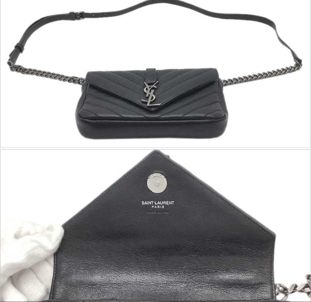 SAINT LAURENT レザー 2way ウォレット チェーンバッグ 値下げ