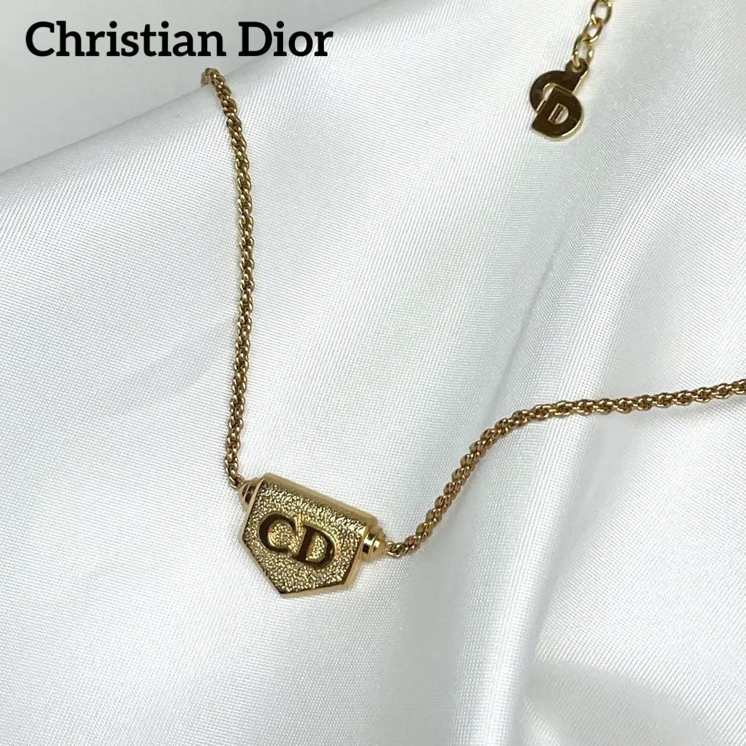 クリスチャンディオール CDロゴ ネックレス ゴールド ビンテージ