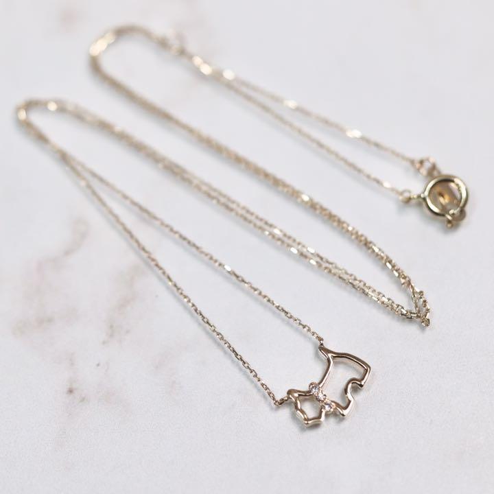 人気SALE新作 アガタ ダイヤモンド 0.01ct ネックレス 犬 v9IcG-m24690381788 パリ K10 YG 定番NEW