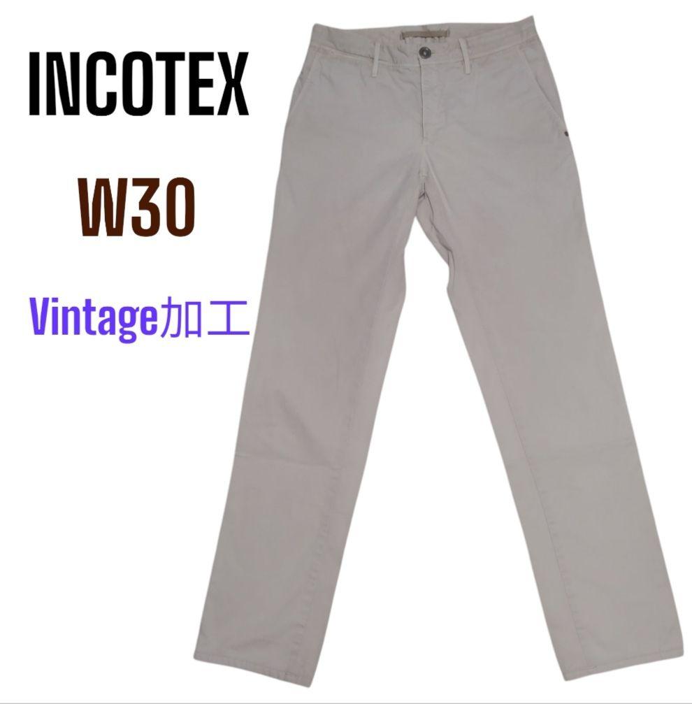 INCOTEX RED インコテックス 30 ビンテージ加工 ベージュ