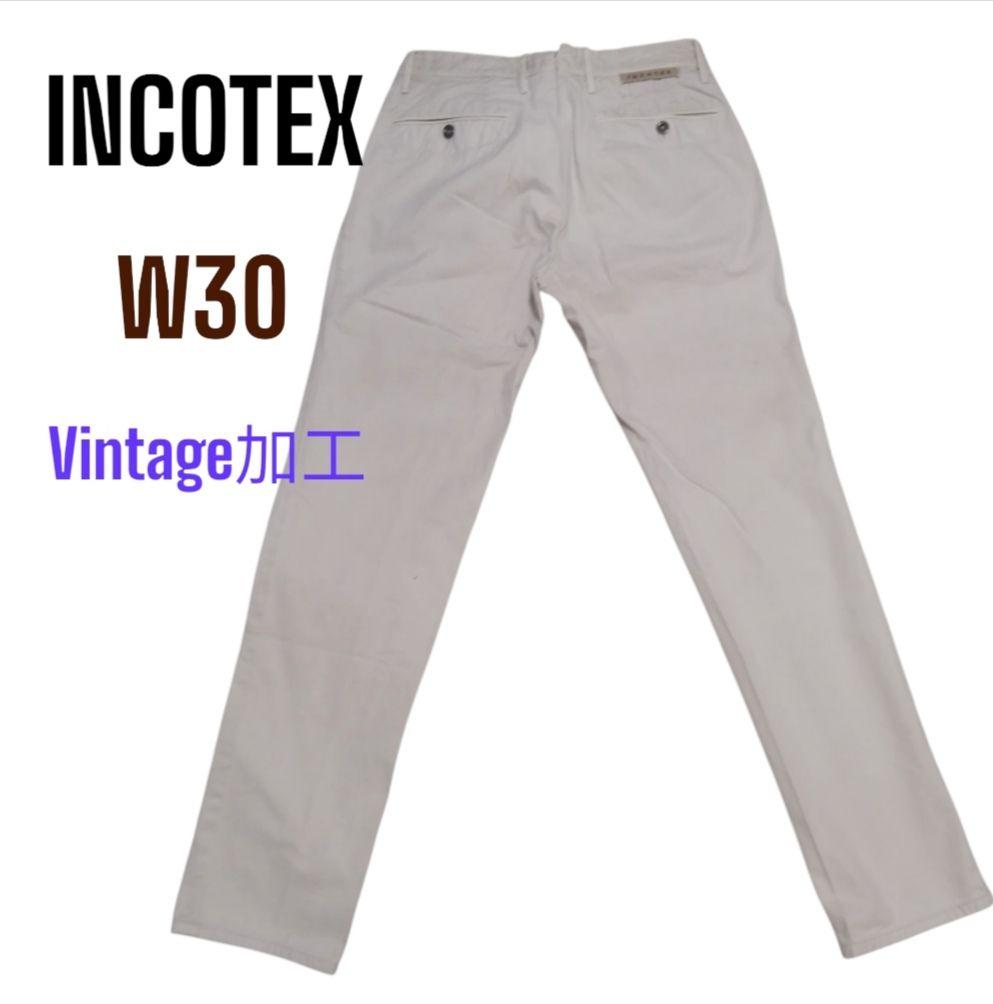INCOTEX RED インコテックス 30 ビンテージ加工 ベージュ