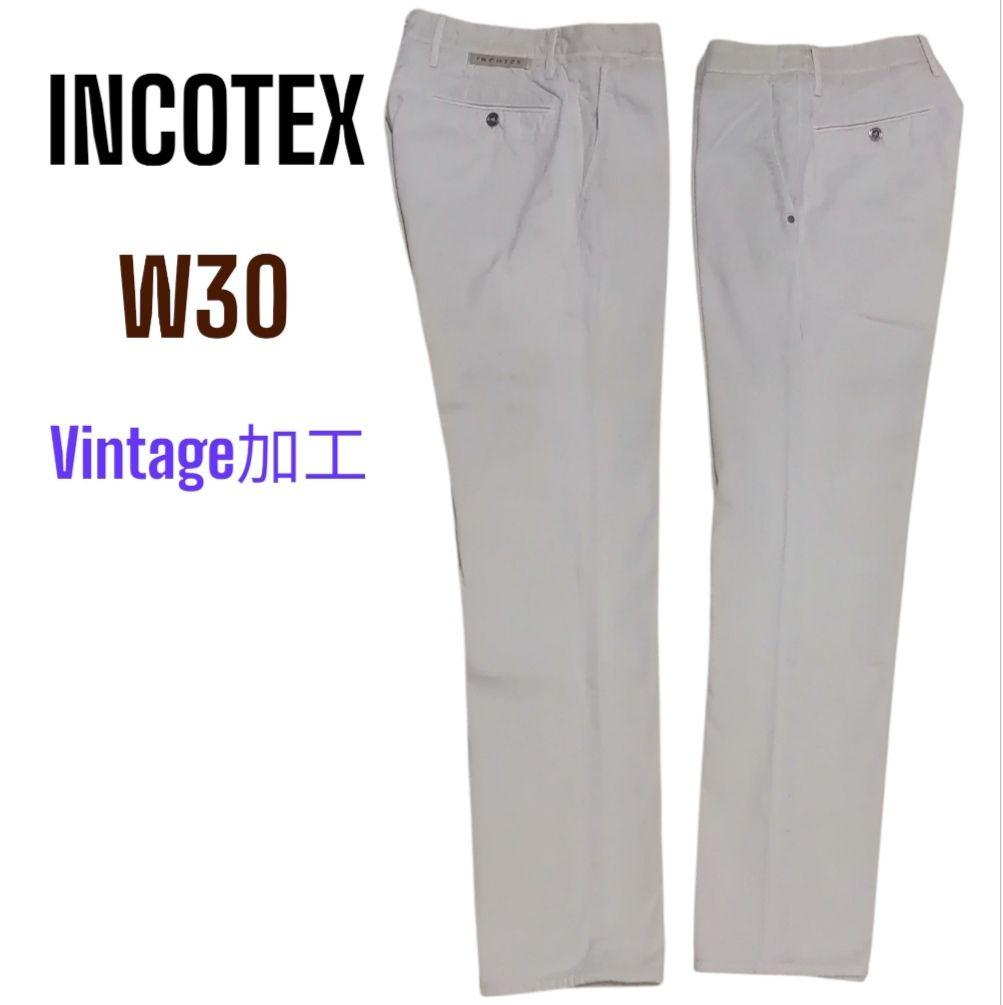 INCOTEX RED インコテックス 30 ビンテージ加工 ベージュ