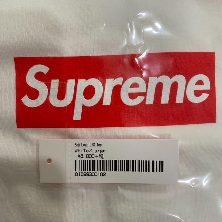します⇣ Supreme Box Logo L S Tee White Large 5n2Fj-m24694824963 のサイズ