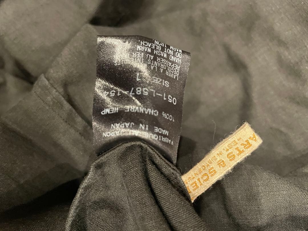 アーツアンドサイエンス　art& science ブラック　ヘンプ　ワンピース