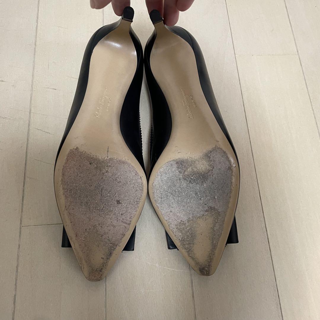超美品 フェラガモ　ferragamo パンプス　ヒール　ヴァラリボン　5