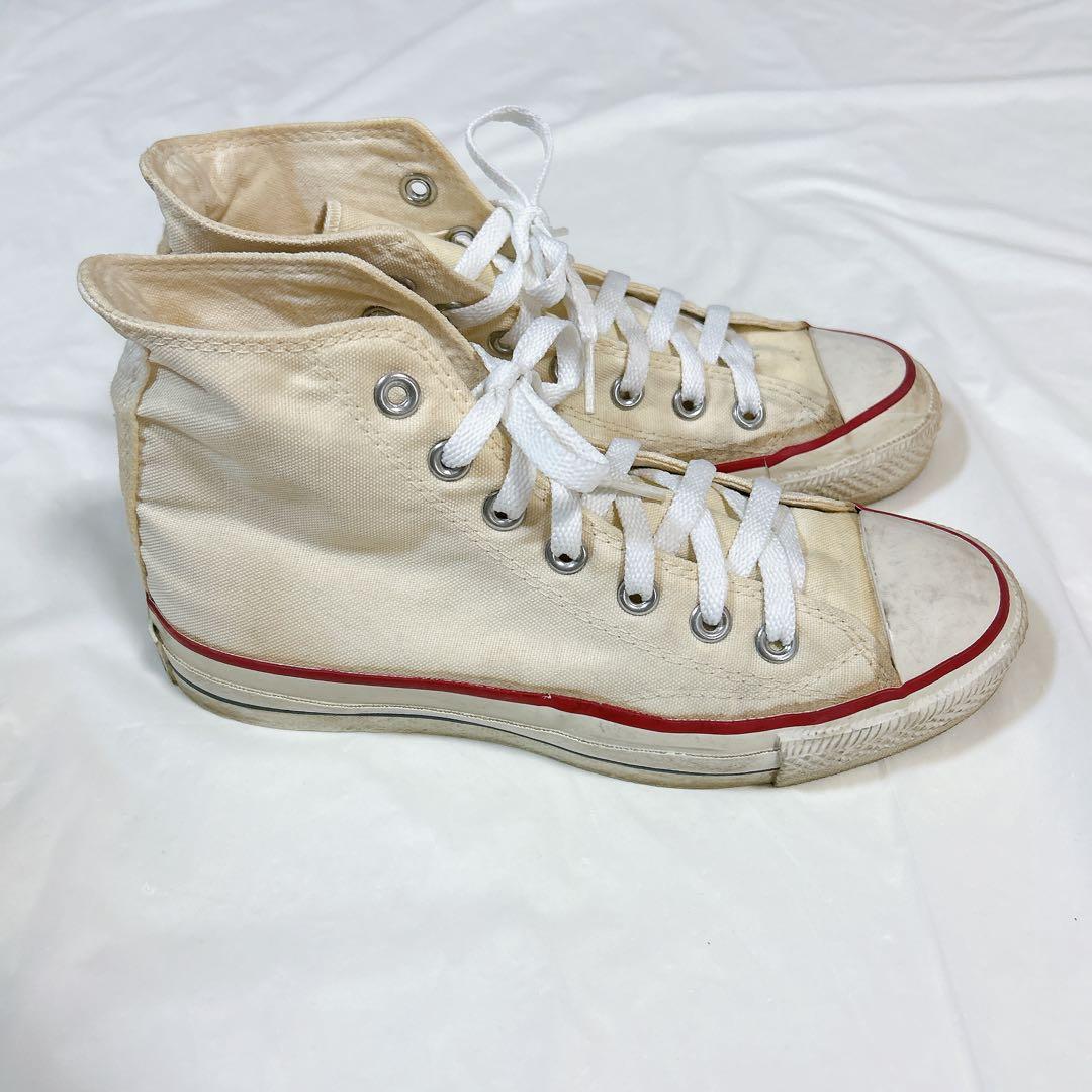 USA製 CONVERSE ALL STAR ハイカット オフホワイト 5h USA製 CONVERSE ALL STAR ハイカット オフホワイト 5h