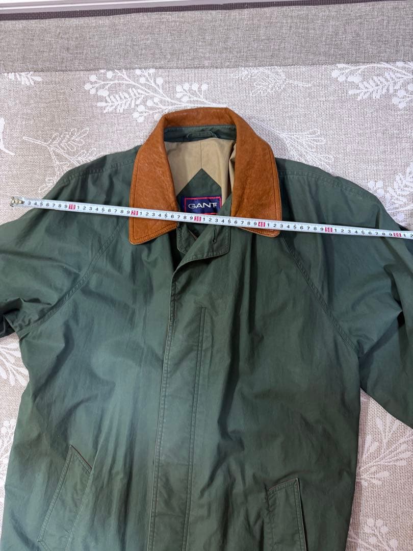 GANT カーキ レザー襟 ロングコート L mdprevattcaulkingandwaterproofing.com