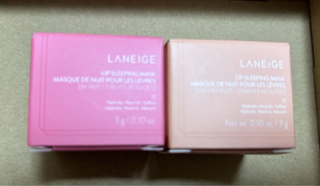 LANEIGE リップスリーピングマスク ベリー・グレープフルーツ 各3g