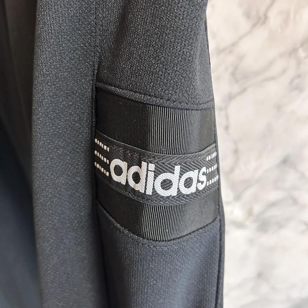 【美品】adidas 80s デサント製 トラックパンツ ジャージ ブラック