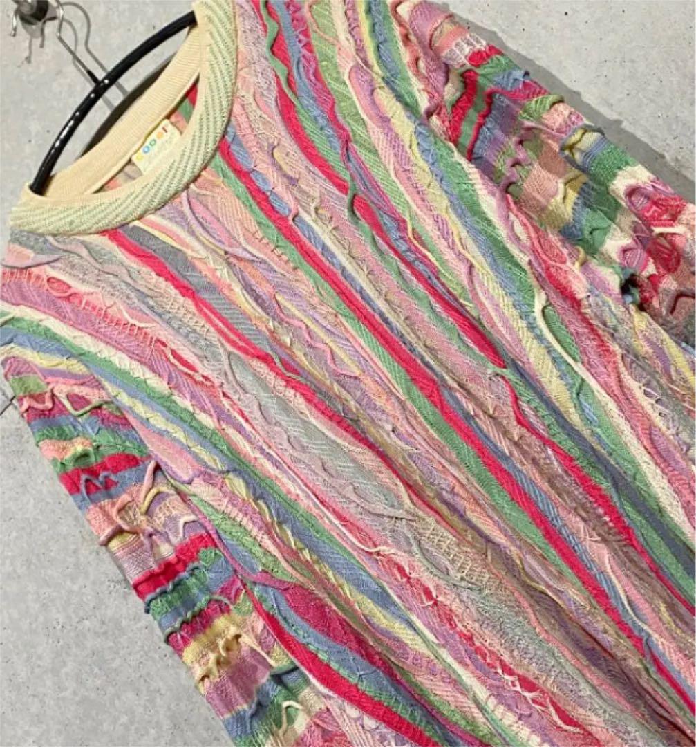 coogi 90s 3D立体 クレイジーパターンニット シルク 特価 coogi 90s 3D立体 クレイジーパターンニット シルク 特価