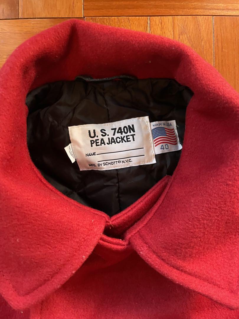 Scott U.S. 740N PEA JACKET サイズ40 赤 ウール製