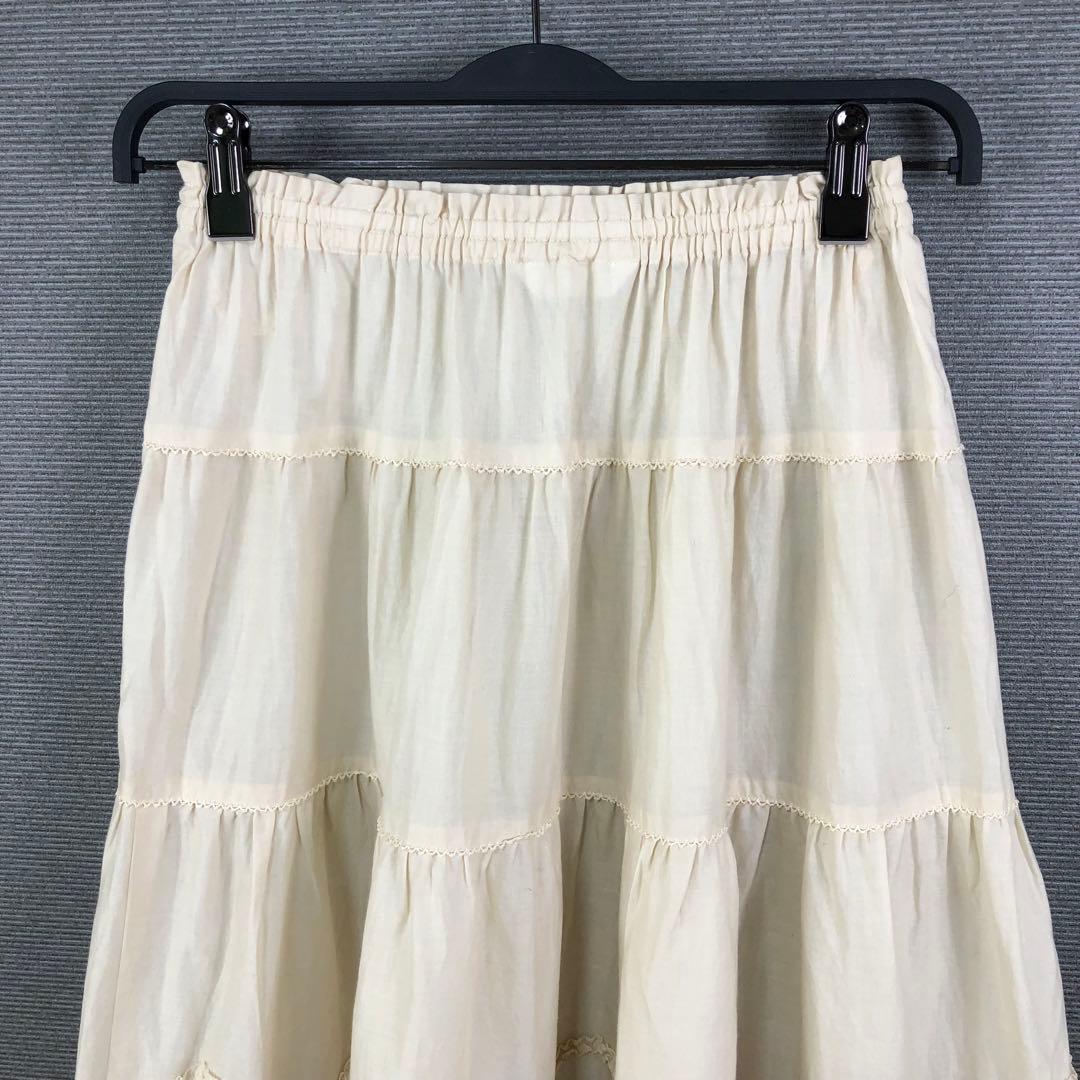 PINK HOUSE ピコフリル 苺ケーキ ロングスカート ベージュ PINK HOUSE ピコフリル 苺ケーキ ロングスカート ベージュ