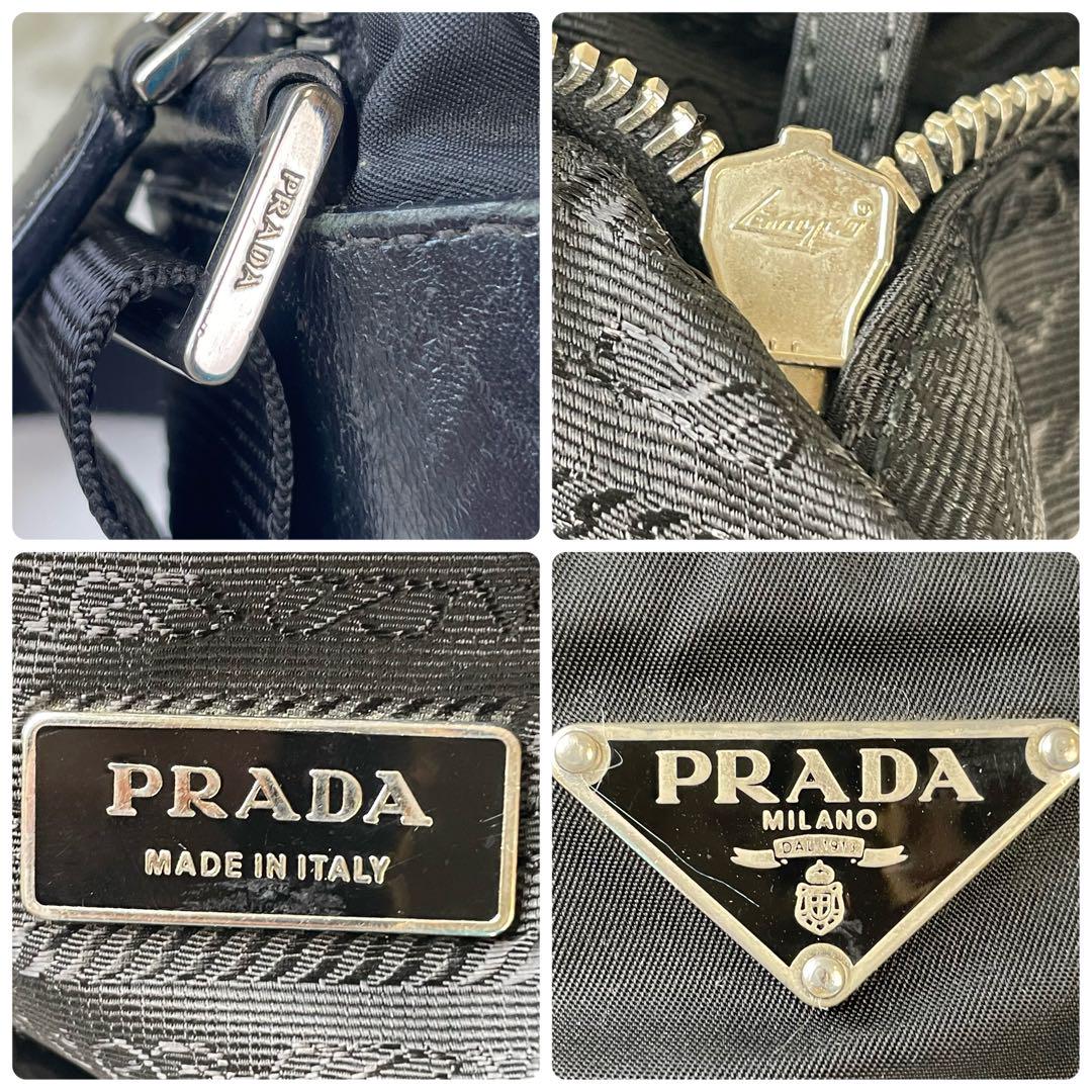 年末のプロモーション特価！ 美品】PRADA ショルダー カメラバッグ 三角ロゴプレート プラダ バッグ