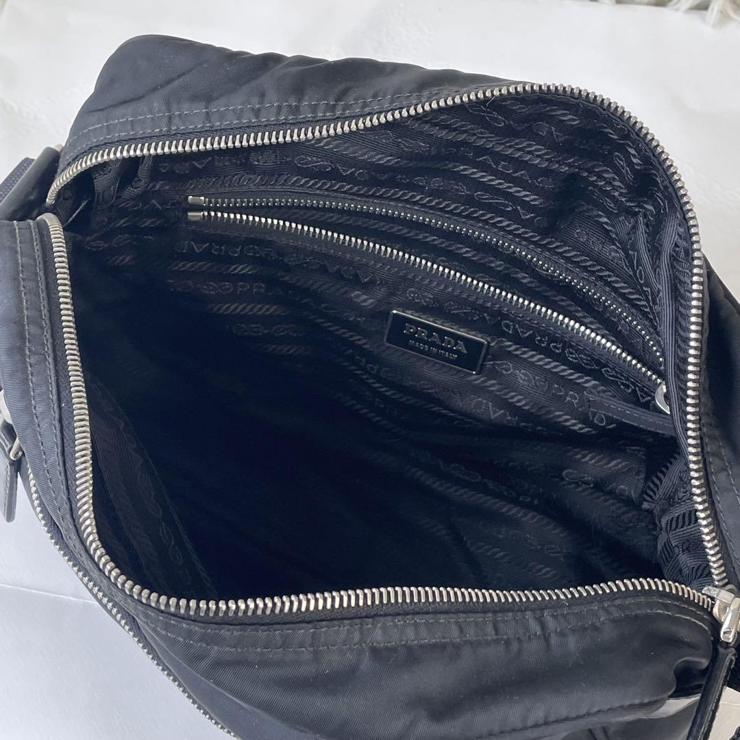 美品】PRADA プラダ 三角ロゴプレート カメラバッグ ショルダー