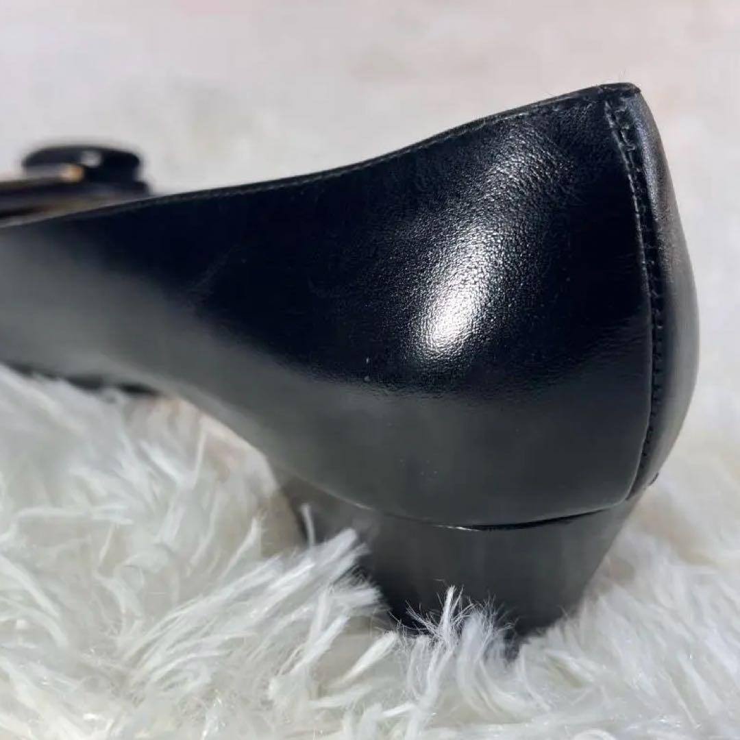 訳あり特価 サルバトーレ・フェラガモ ヴァラ リボン 23cm フラットヒール