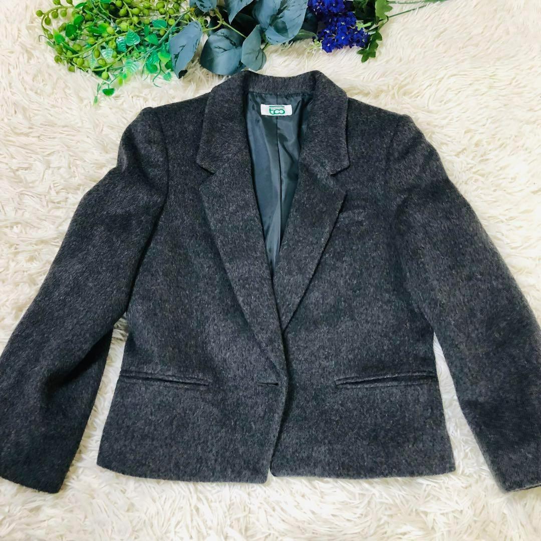 too ウールブレンドデザイン スカートスーツ セットアップ - 通販