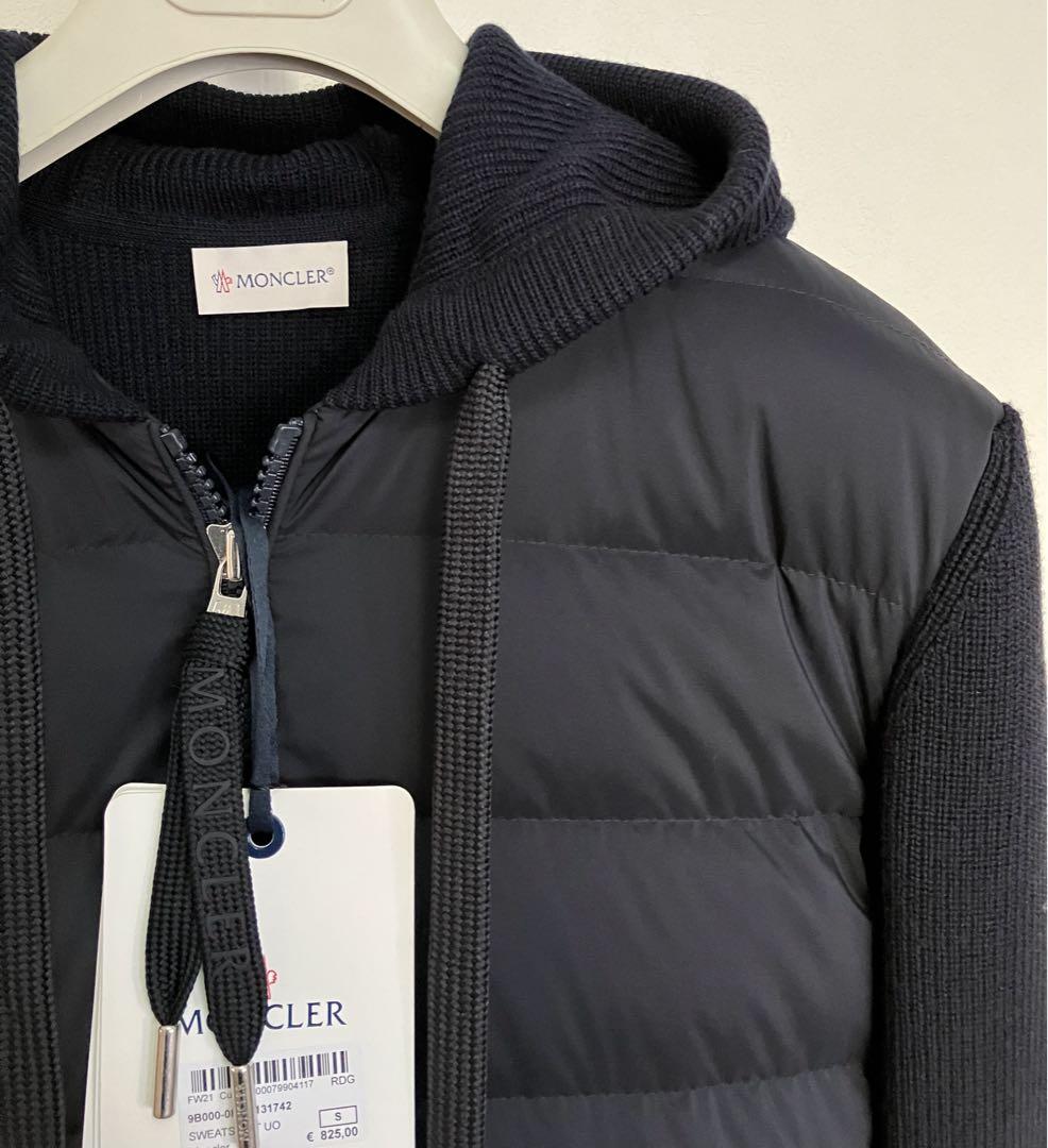 新品. MONCLER CARDIGAN 確実正規品 ネイビー S_画像1