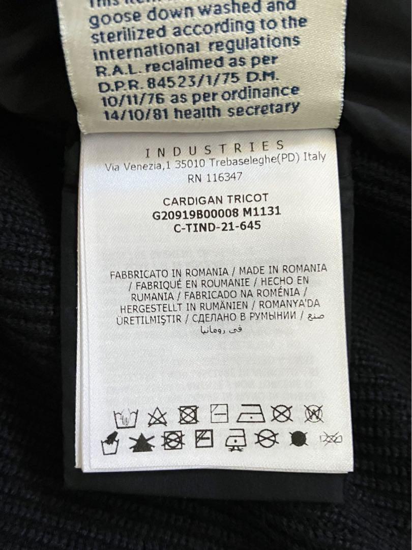 新品. MONCLER CARDIGAN 確実正規品 ネイビー S_画像1