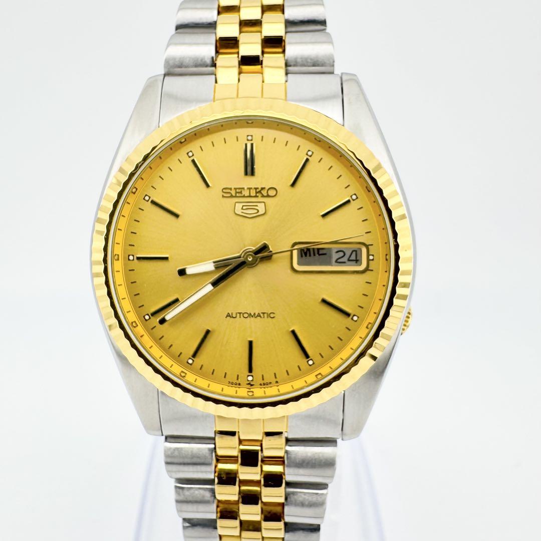 セイコー5 自動巻き 腕時計　7009-3110 美品 希少美品 SEIKO5 7009-3110 ゴールド メンズ 自動巻き 腕時計
