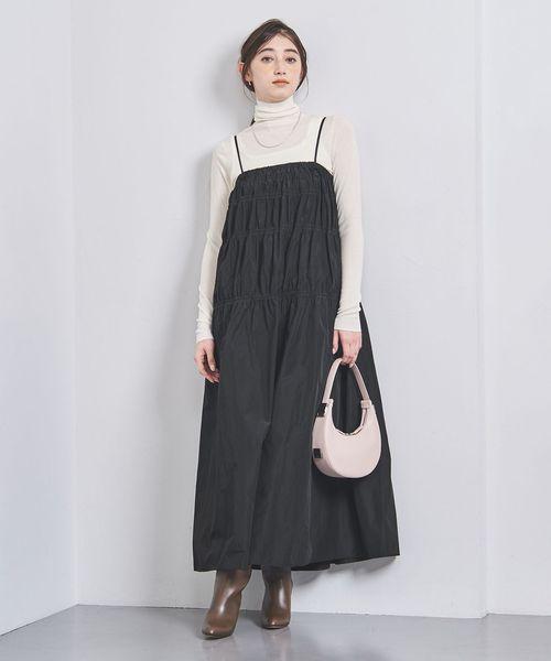 【未使用】UNITED ARROWS タフタ シャーリング ワンピース