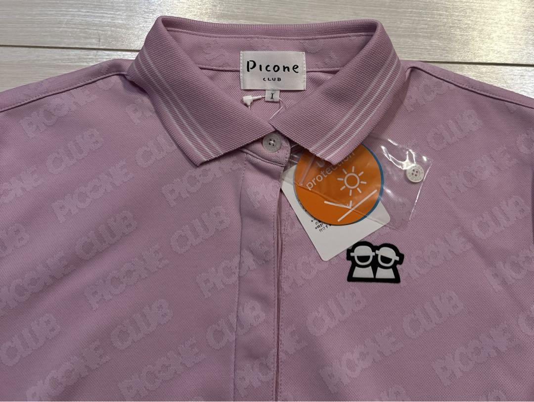 Picone CLUBピッコーネ　クラブ　レディース 半袖ポロシャツ　総柄　M