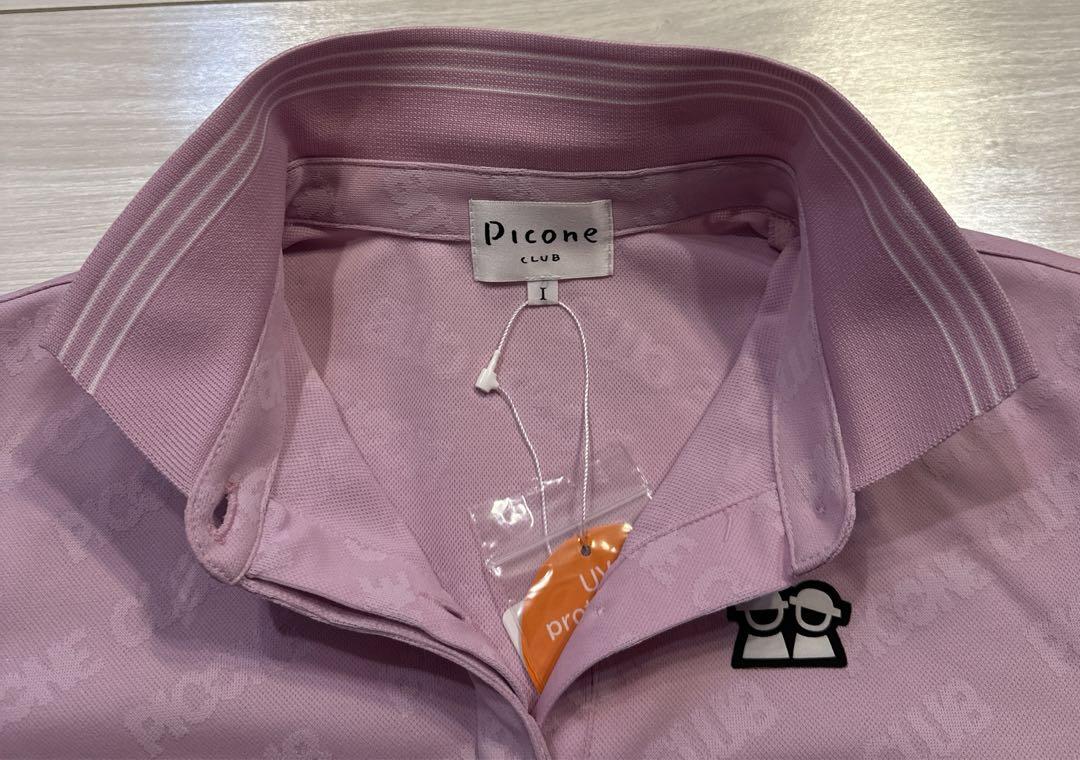 Picone CLUBピッコーネ　クラブ　レディース 半袖ポロシャツ　総柄　M