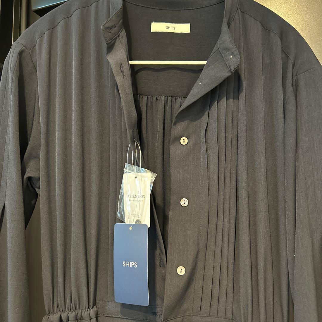 ships バンドカラーワンピース