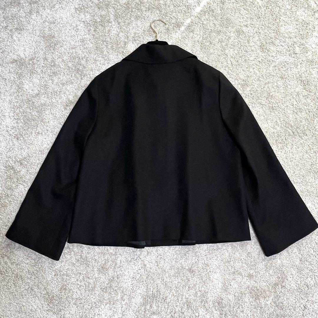 レリアン×ロロピアーナ カシミヤ100% コート ショート 黒 大きいサイズ13