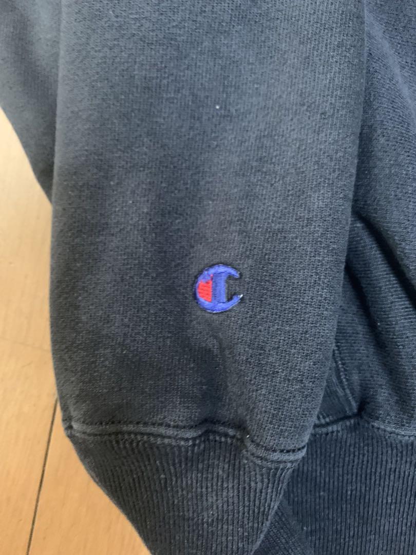 Champion 90s ブラック 目なし スウェット フェード