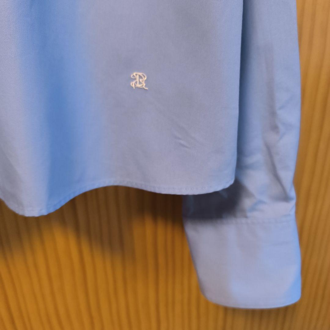 美品　DRESSTERIOR 接触冷感 ハイカウントクロップドシャツ　刺繍入り