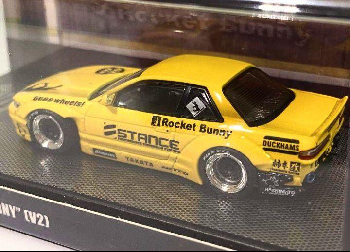 1/64 日産 シルビア S13 ROCKET BUNNY V2 イエロー/新品
