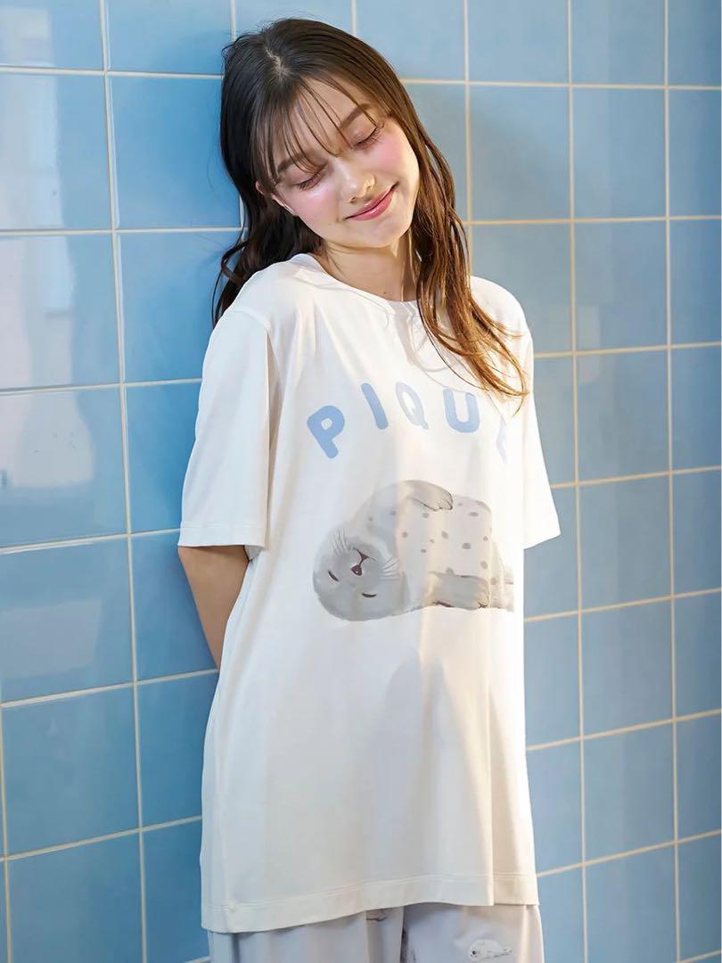 あざらし ワンポイントTシャツ 新品未使用 ジェラートピケ