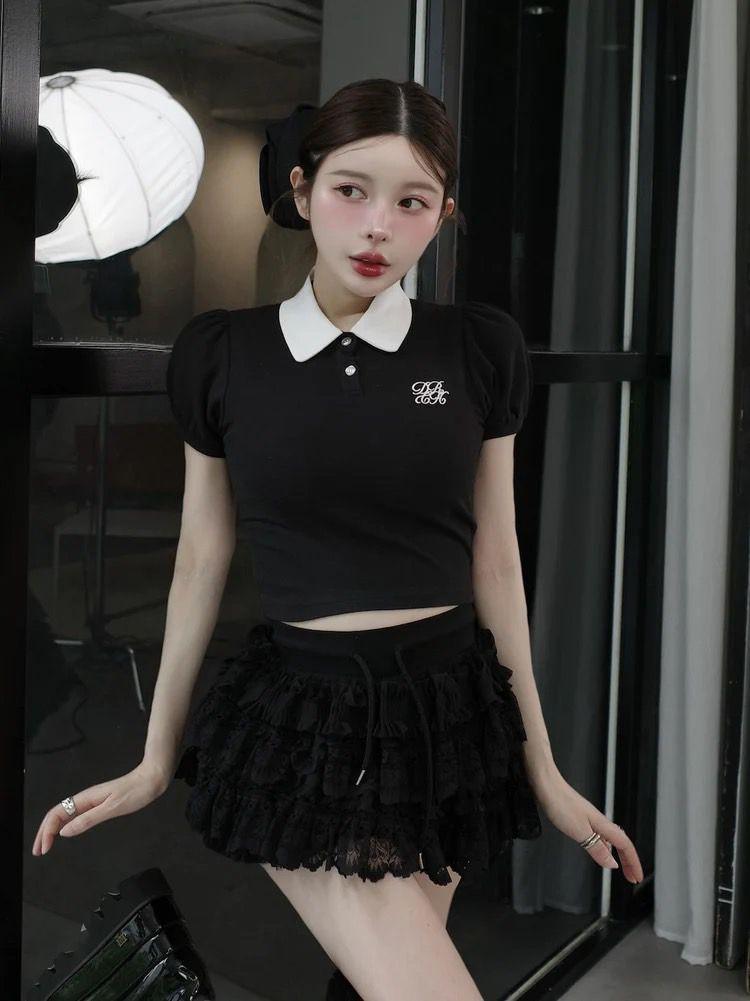 【即日発送】Darich ダーリッチ DRCHバイカラーポロシャツ　BLK
