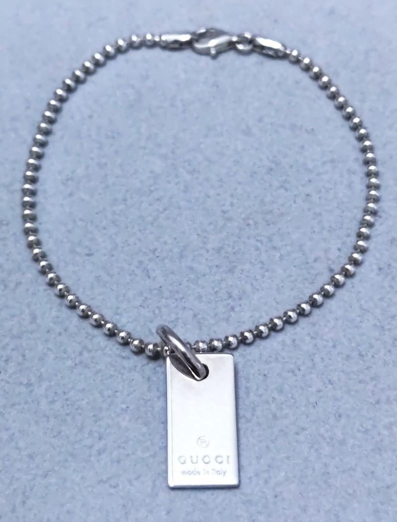 GUCCI グッチ SV925 ボールチェーン　ブレスレット　39848