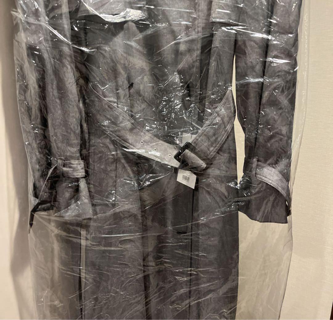 【最安値】 wide trench coat グレー
