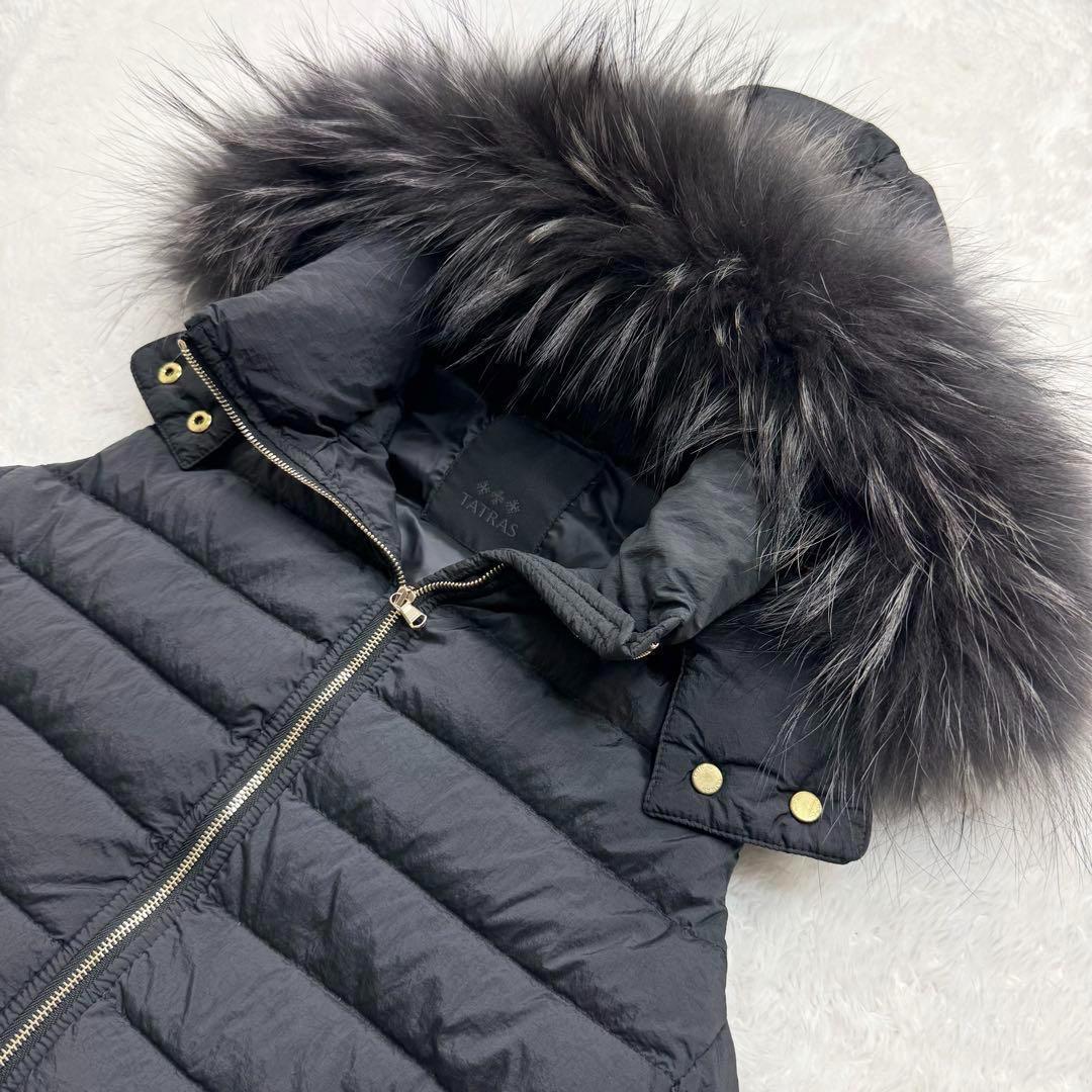 極美品✨タトラス 近年モデル オルシエラ ダウン ベスト ファー ブラック M