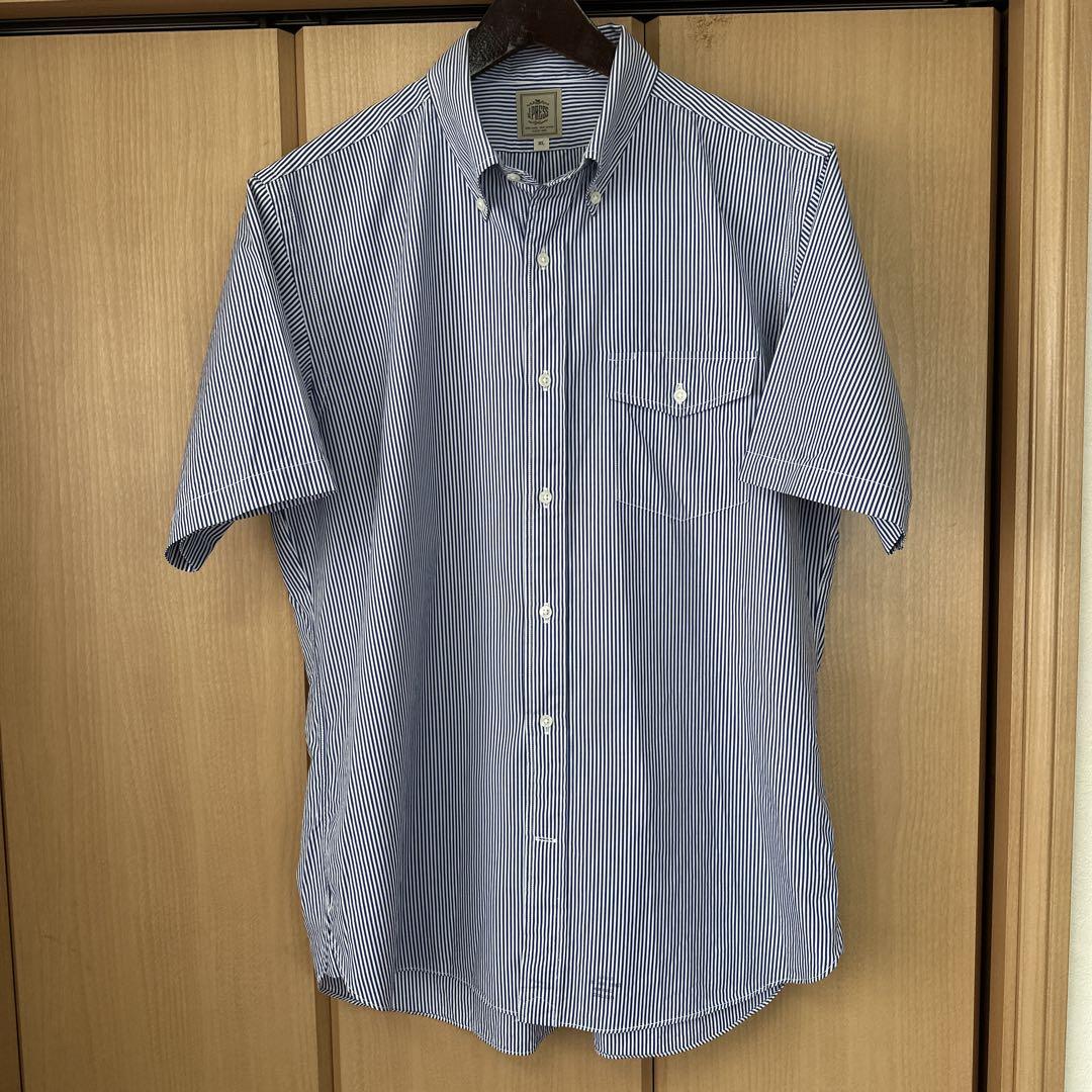 J.PRESS ストライプ 半袖シャツ XL