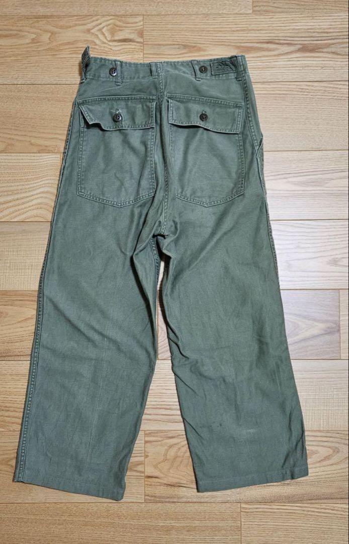 70s ビンテージ US ARMY コットン ベイカー パンツ アルミ