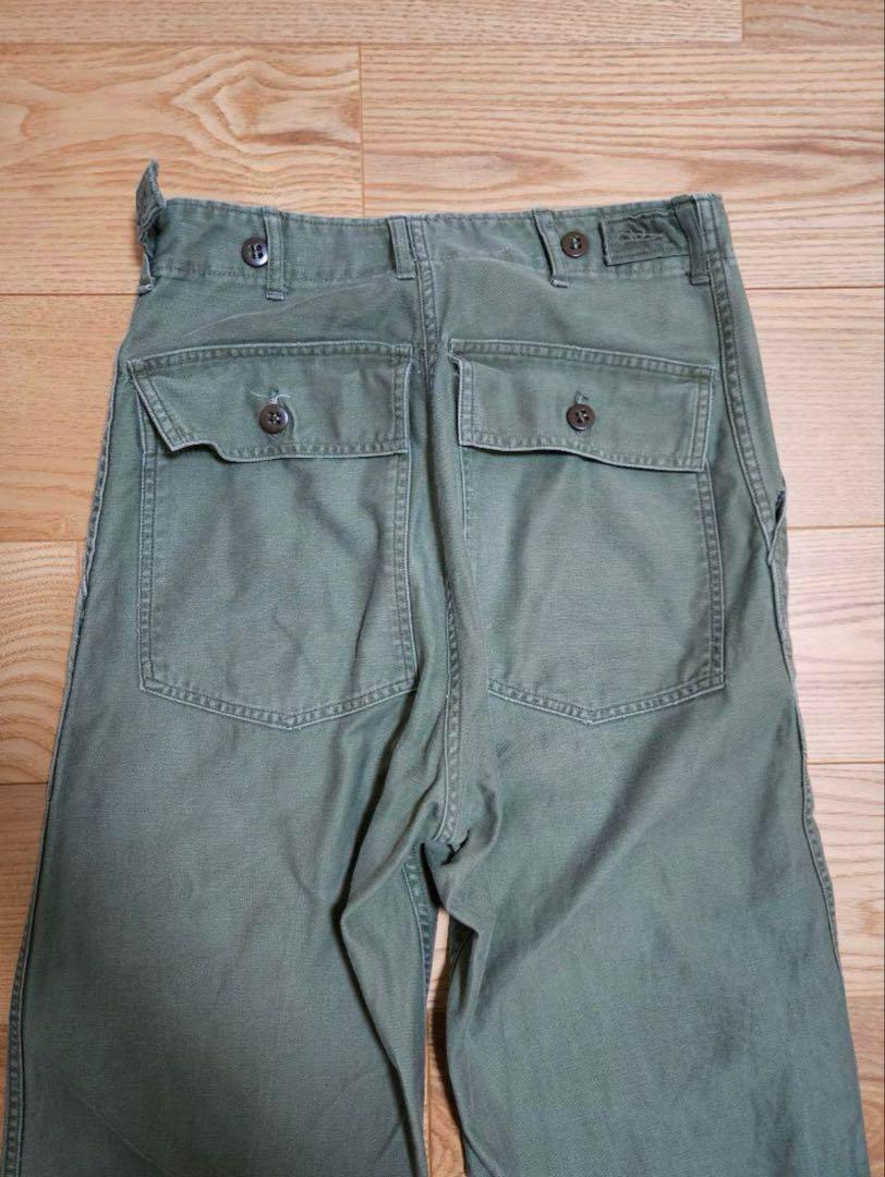 70s ビンテージ US ARMY コットン ベイカー パンツ アルミ
