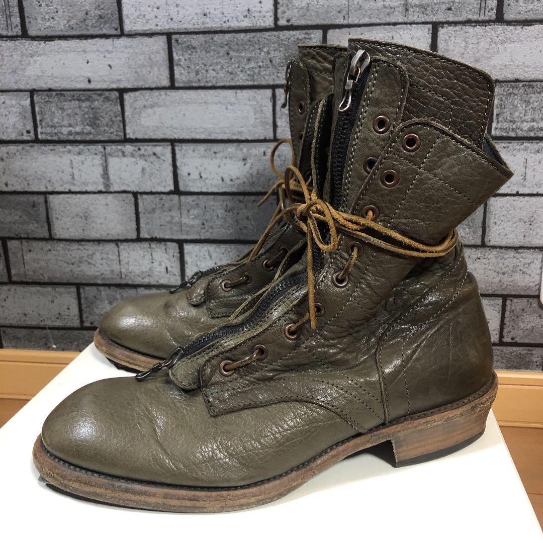セール通販 JULIUS サイズ2 O6wYv-m24749943913 フロントジップコンバットブーツ 2022限定SALE