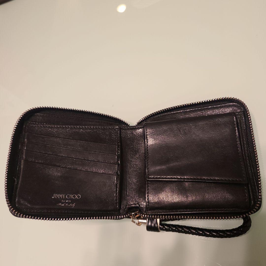 JIMMYCHOO ジミーチュウ　二つ折り財布　レザー　スタッズ
